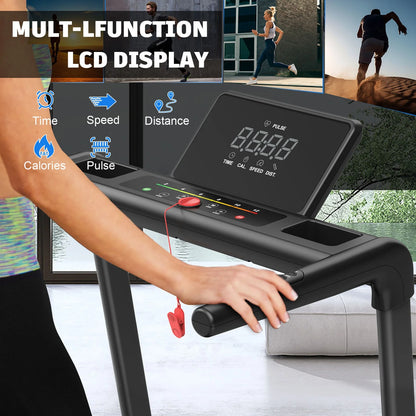 Folding Treadmill 3.5 Horsepower 0.5-8.5MPH 330LBS Capacity