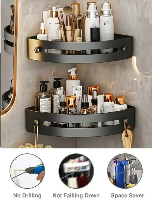 Wall Mounted Corner Rack & Towel Holder