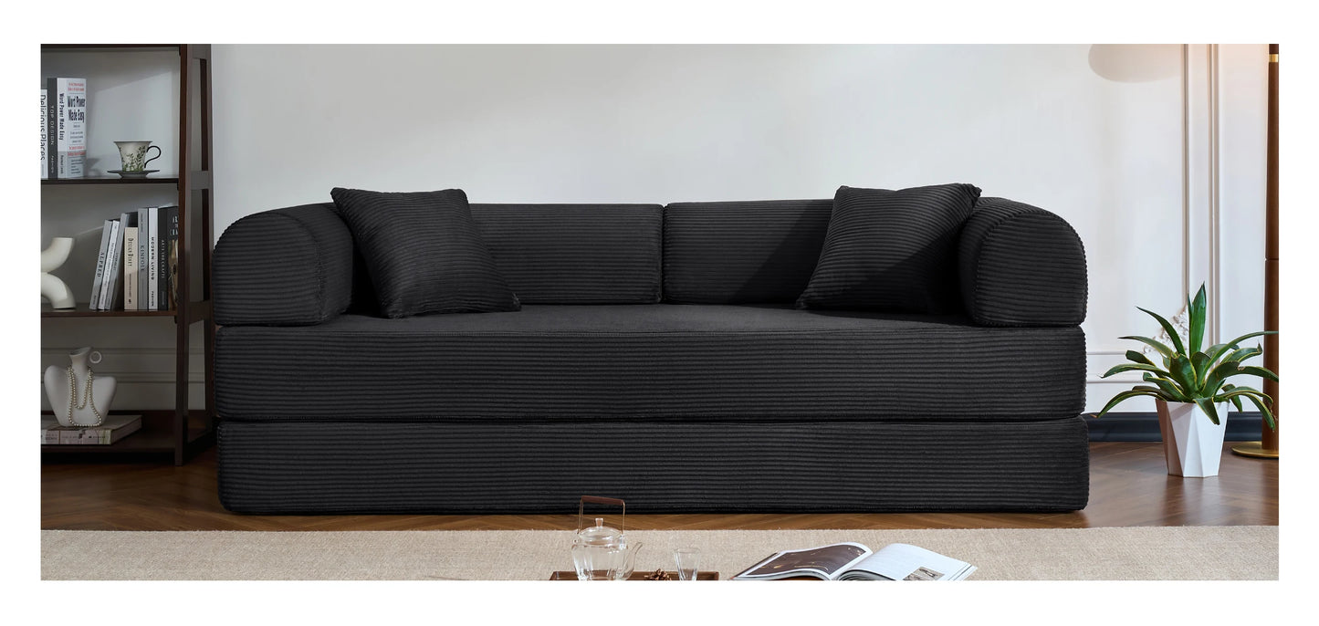 79’’ Folding Convertible Corduroy Sofa Bed