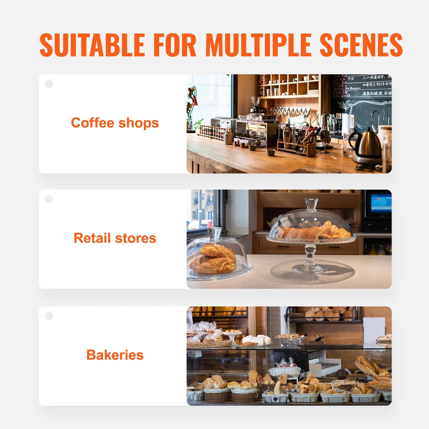 Clear Pastry Display Case Acrylic Commercial Countertop