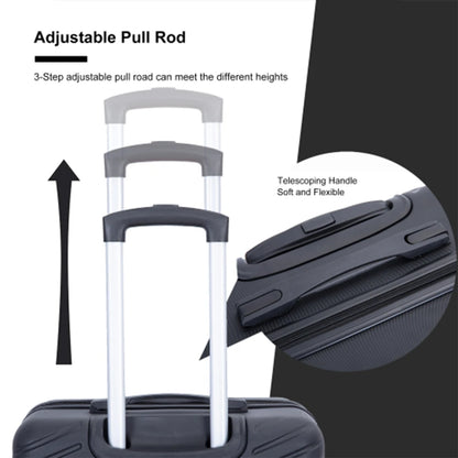 4-Piece ABS Suitcase With Spinner Wheels/Lock