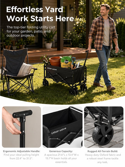 Collapsible 220 lbs Capacity Wagon with Wheels
