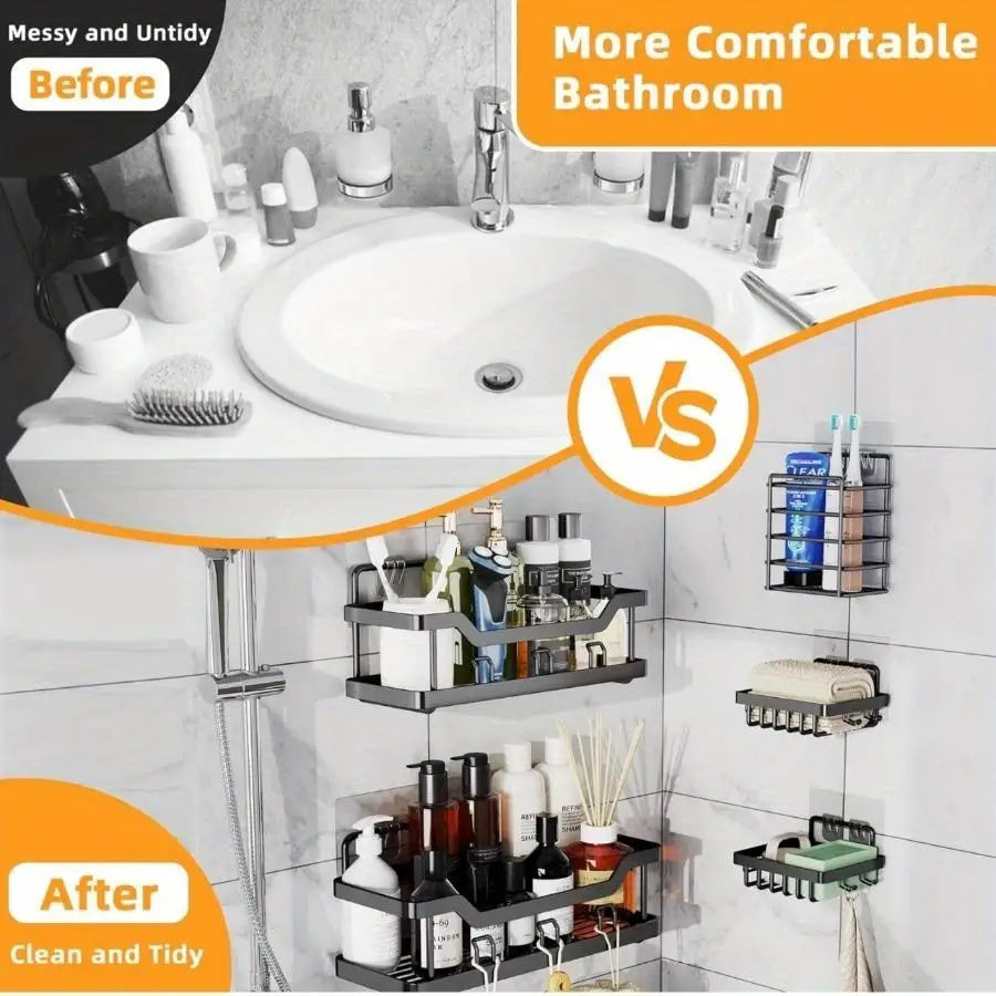 3/5 Pack Adhesive Shower Organizer