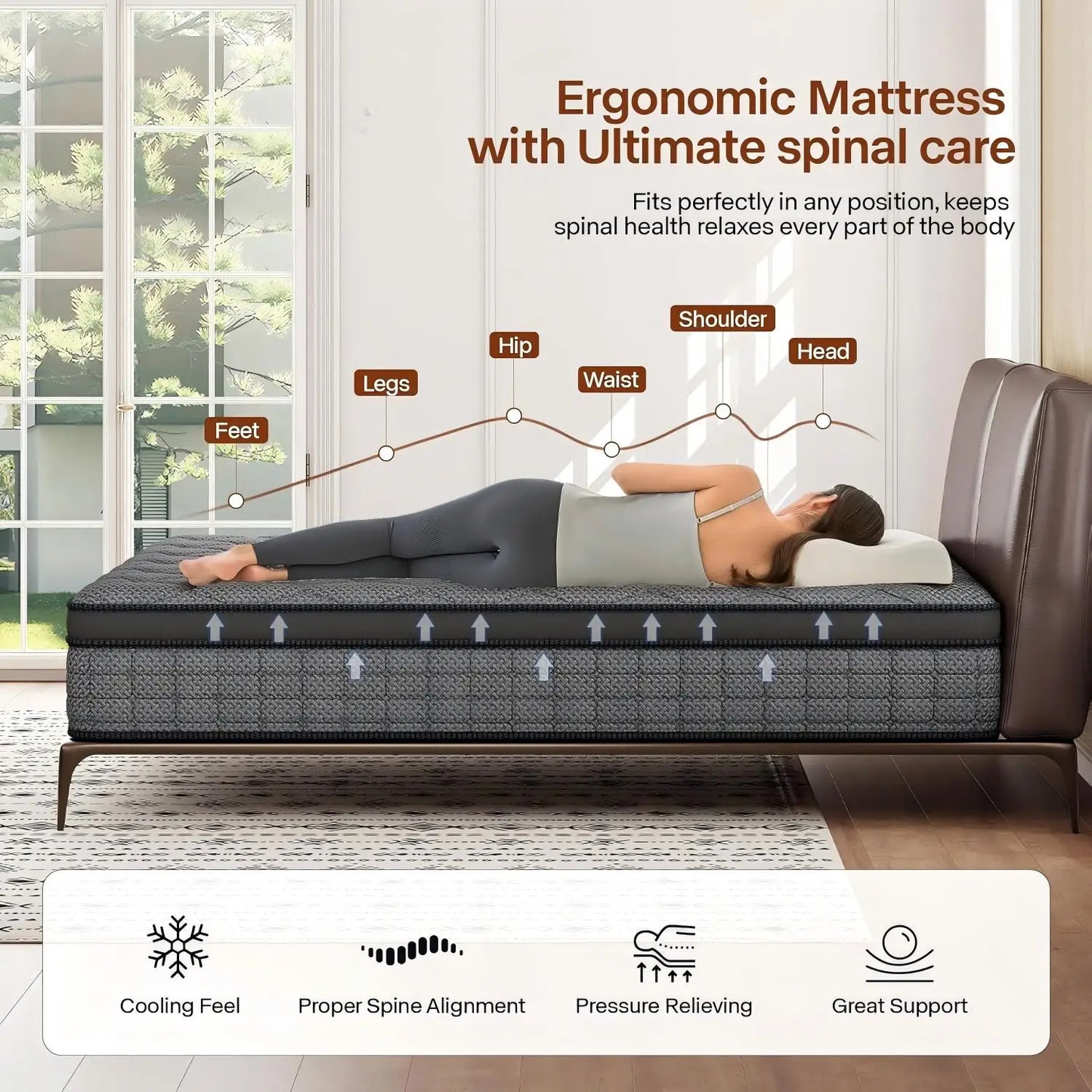 12"/14" Inch Medium Gel Memory Foam Mattress