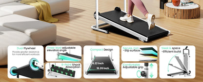 Foldable Compact Non-Electric Treadmill