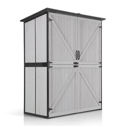 Outdoor Storage Cabinet with Durable Metal Frame