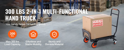 300lbs Folding  Aluminum Lightweight Hand Truck