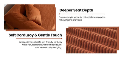 79’’ Folding Convertible Corduroy Sofa Bed