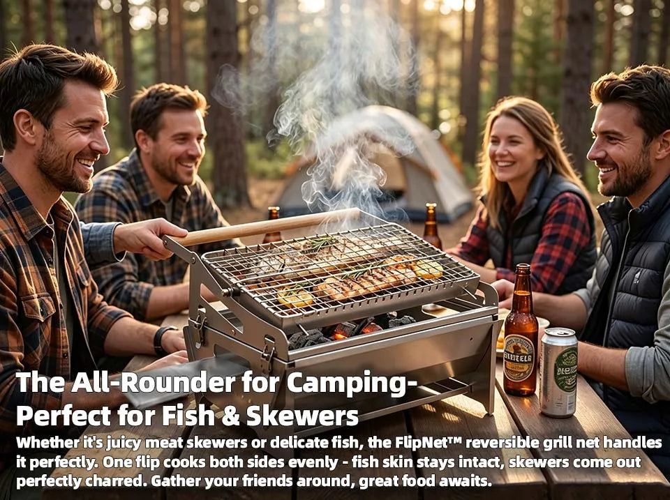 360° Portable Foldable Rotating Charcoal Grill