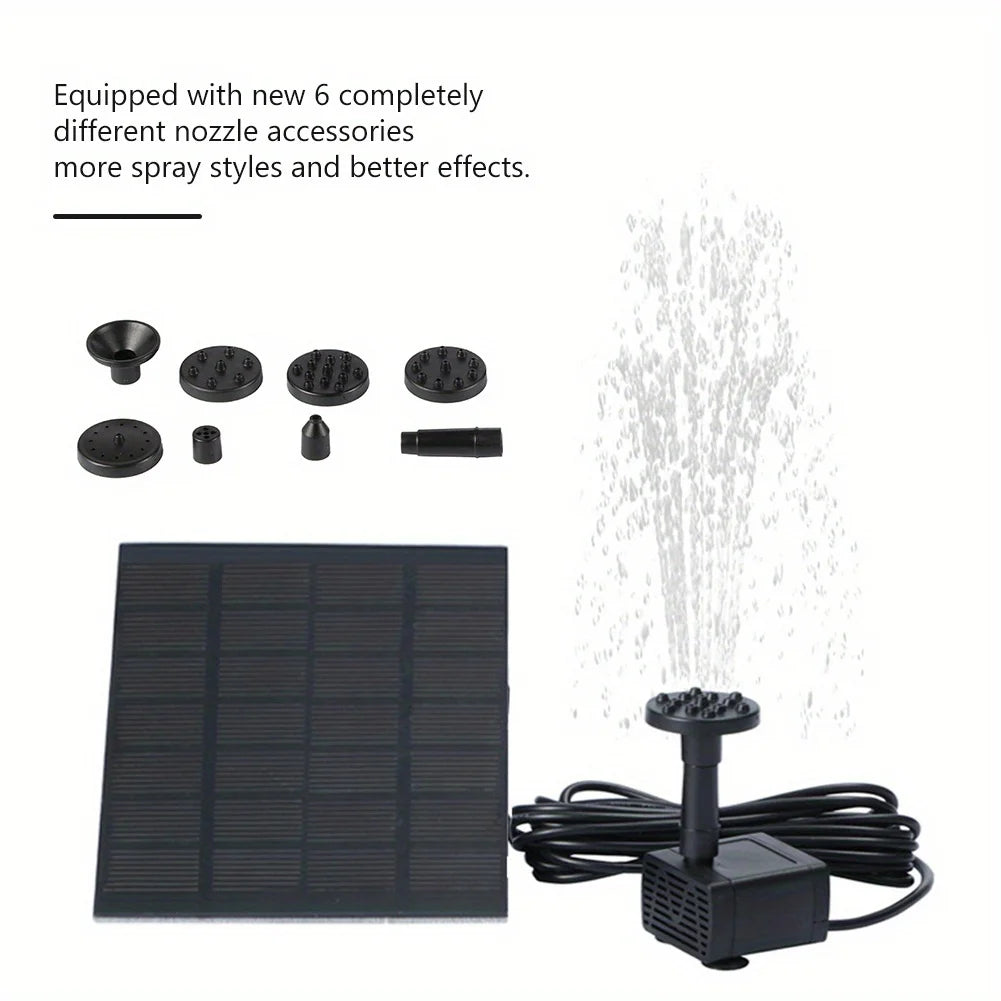 Solar Fountain with 6 Nozzles - 1.4W