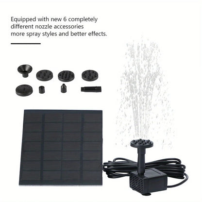 Solar Fountain with 6 Nozzles - 1.4W