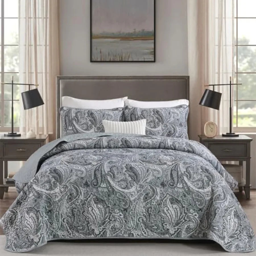 3 Pieces Quilt Set Boho Bedspread