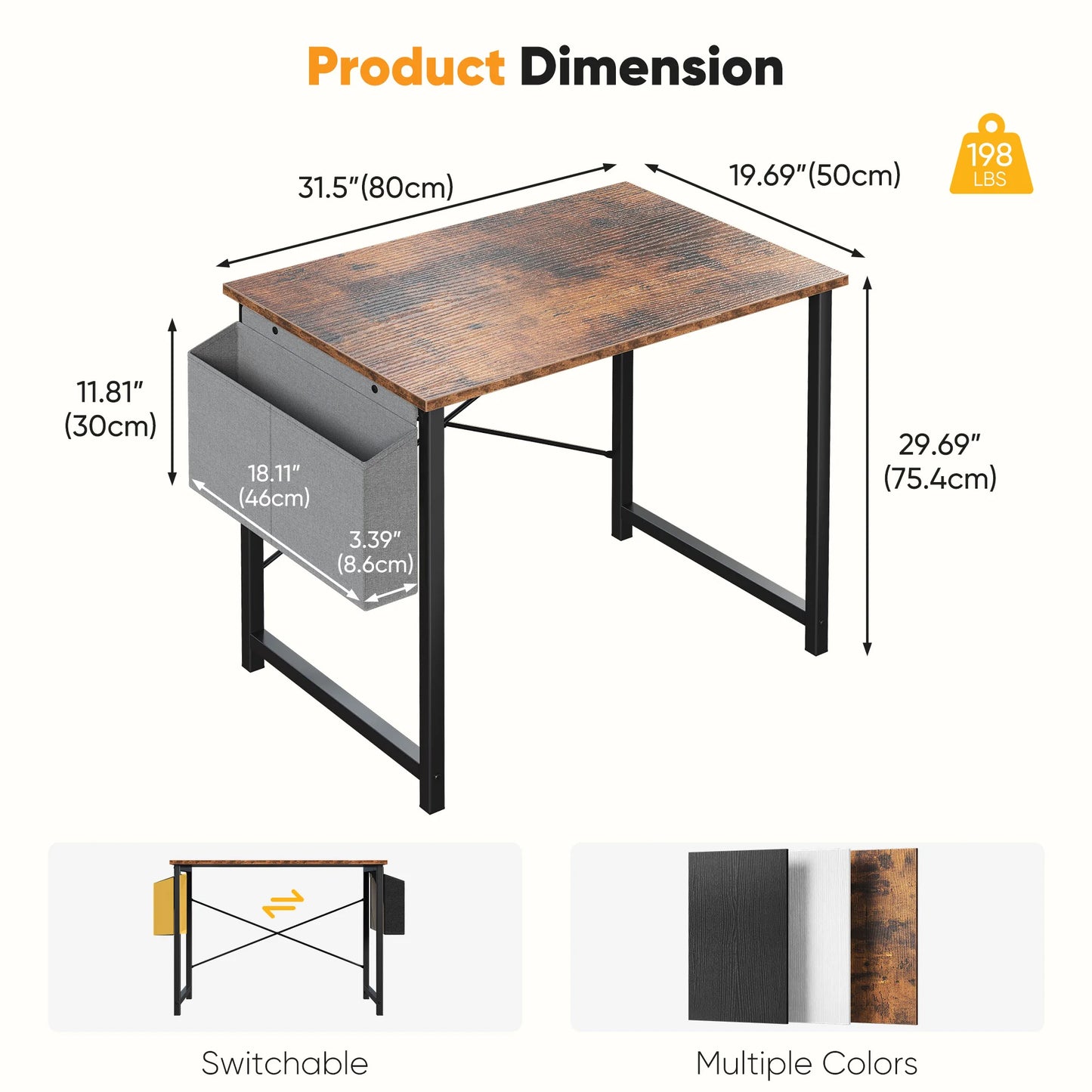 Computer Office Desk with Storage