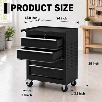 Locking 4 Drawer Rolling Tool Chest