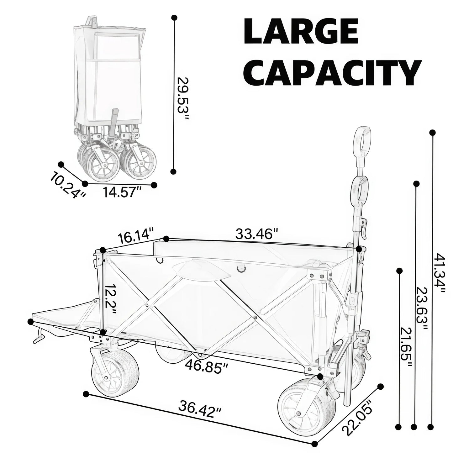 400LBS Beach Cart with All Terrain Wheels