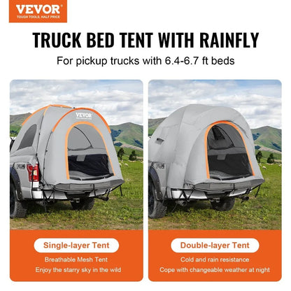 6.4-6.7ft Truck Bed Tent with Rain Layer