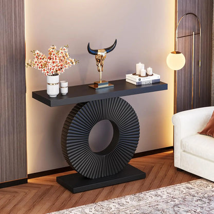Modern Console Table with Geometric Base