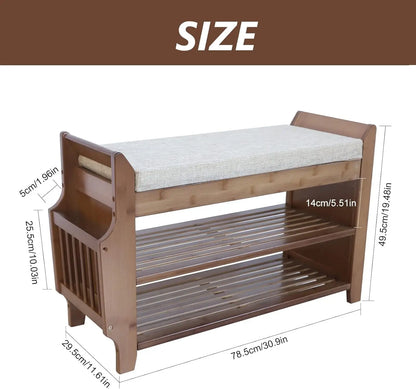 Shoe Rack Bench with Storage Drawer