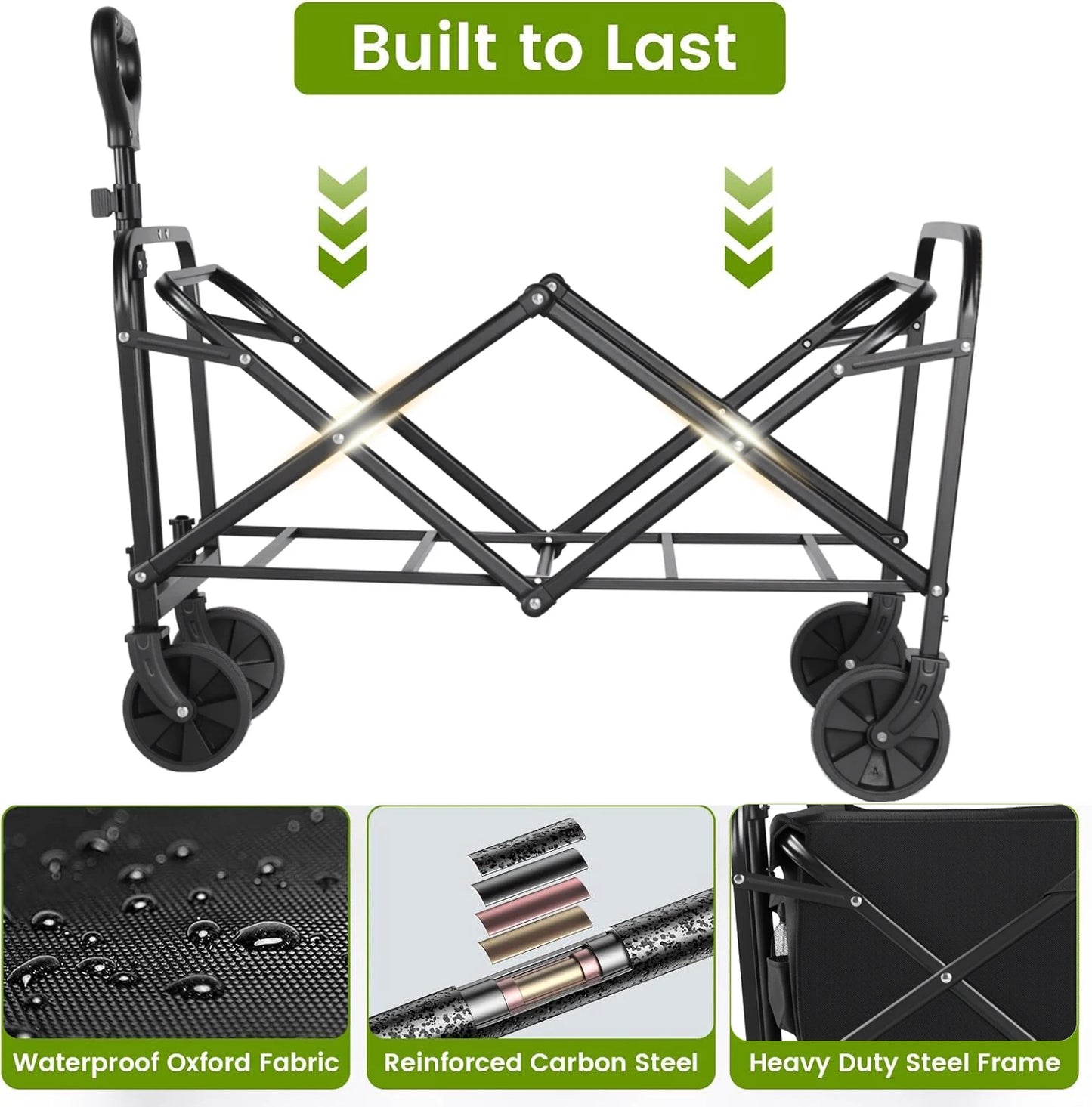 Foldable Heavy Duty Wagon Cart