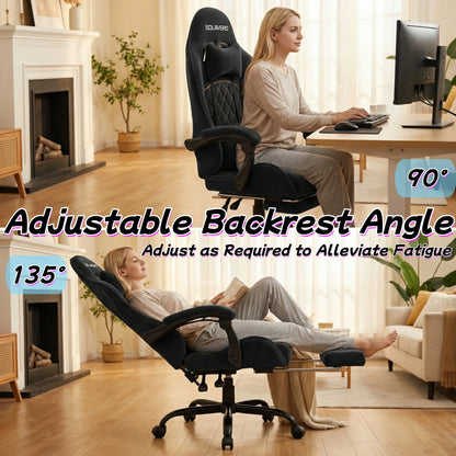 Computer Office Chair with Comfy Fabric