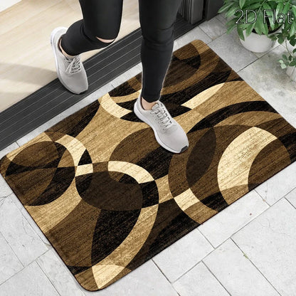 Machine Washable 2D Flat Decorative Area Rug