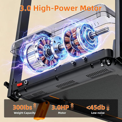 12% Incline, 3-in-1 Foldable Treadmills
