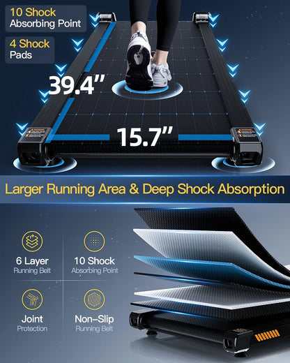 13% 6-Level Walking Pad with Auto Incline