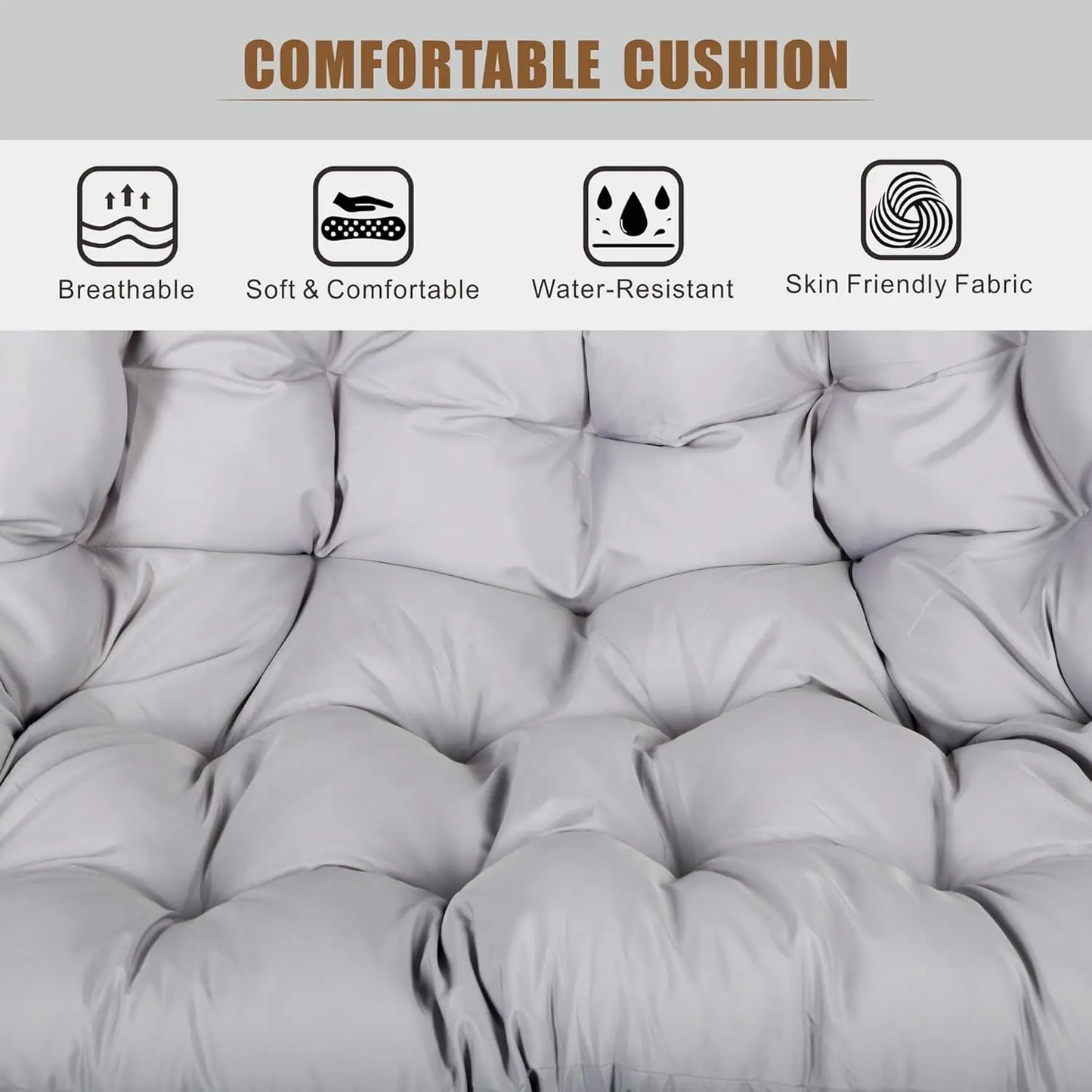 Double Hanging Egg Chair with Stand