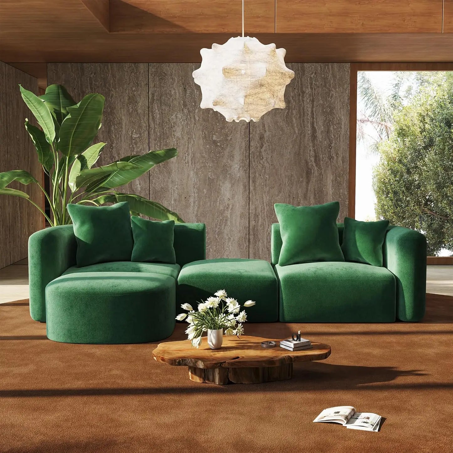 Luxury Modular Sectional Couches with Ottoman