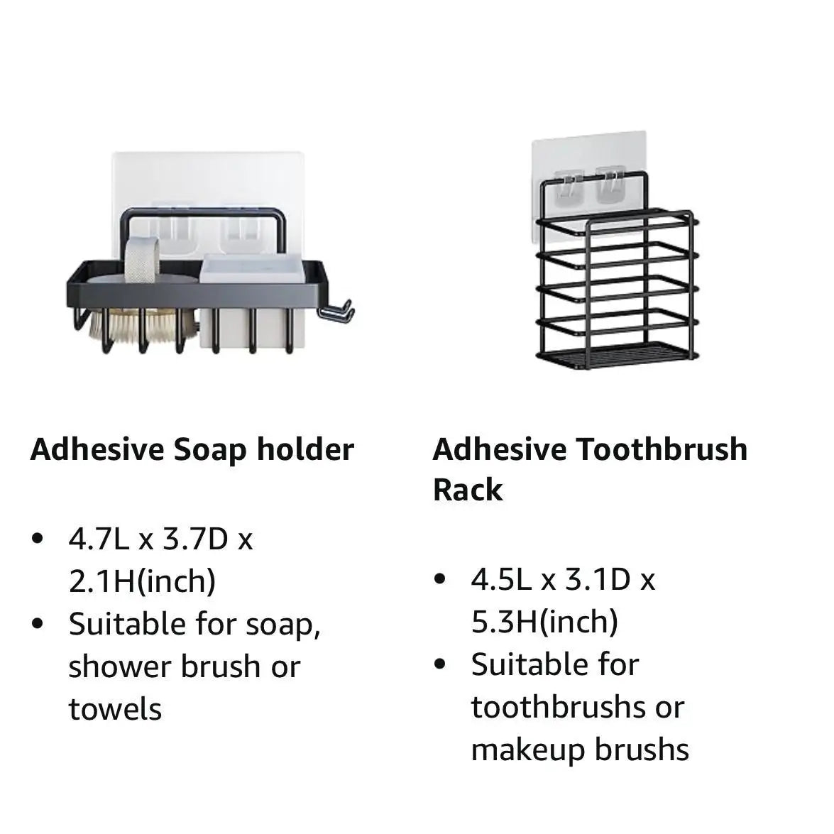 3/5 Pack Adhesive Shower Organizer