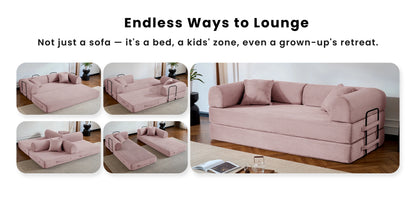 79’’ Folding Convertible Corduroy Sofa Bed