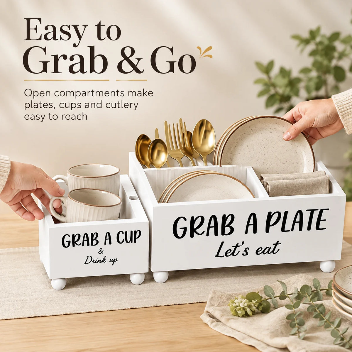 Coffee Bar Accessories Box for Kitchen Counter