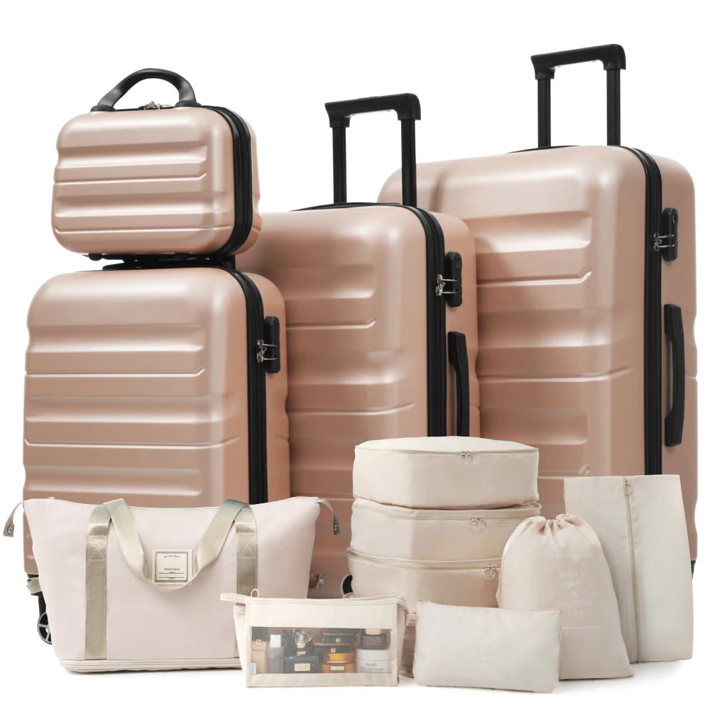 6-Piece ABS Hard-Shell Luggage Set