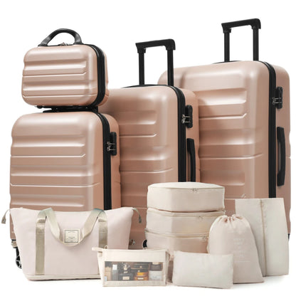 6-Piece ABS Hard-Shell Luggage Set