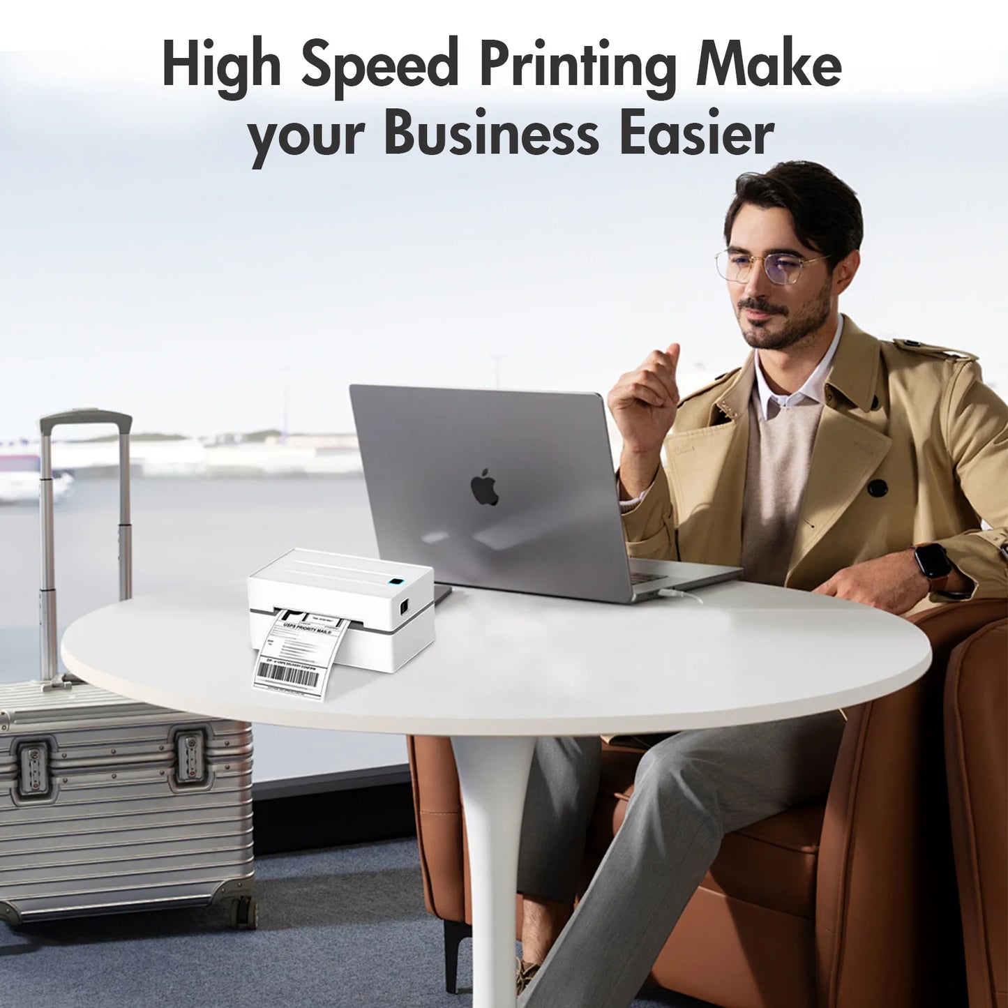 Thermal Label Printer No Ink Required 203DPI