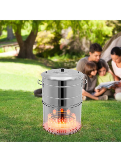 Large Stainless Steel Portable Smokeless Barbecue Grill