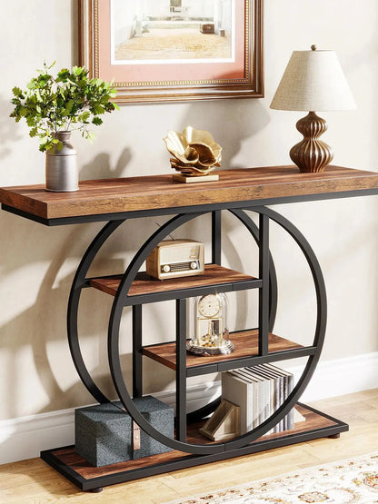 41.3-Inch 4-Tier Industrial Entryway Table