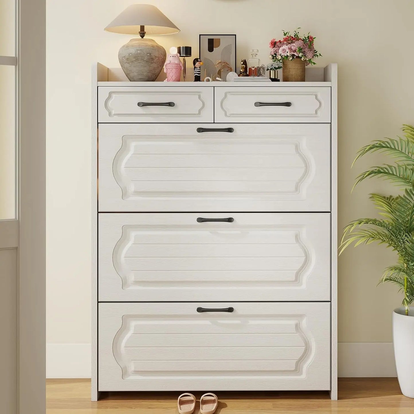 3 Flip Drawer & 2 Storage Drawer Cabinet
