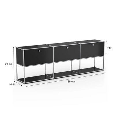 Modern Modular Metal Storage Cabinet Freestanding Organizer