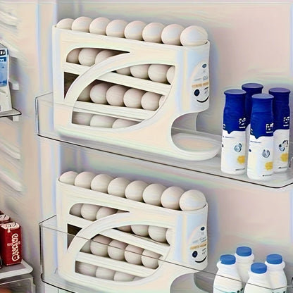 Automatic Rolling Egg Dispenser Organizer
