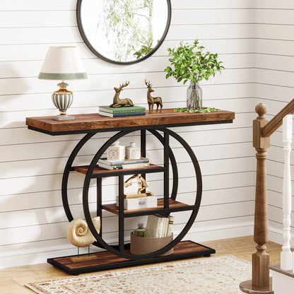 41.3-Inch 4-Tier Industrial Entryway Table