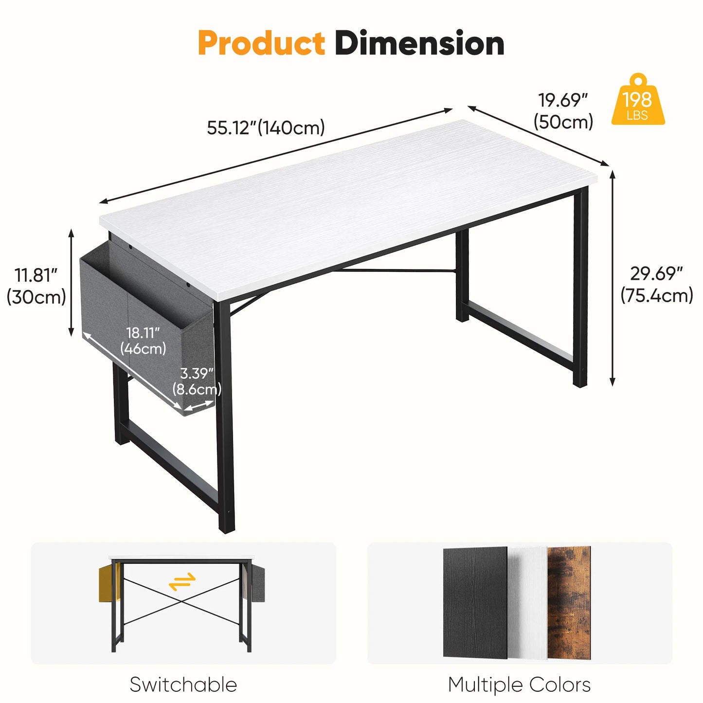 Computer Office Desk with Storage