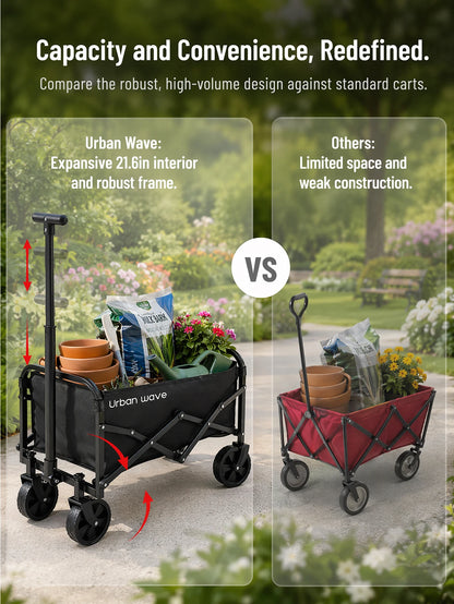 Collapsible 220 lbs Capacity Wagon with Wheels