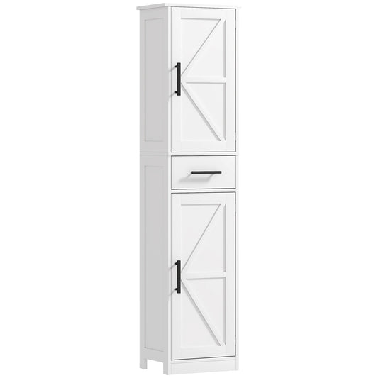 67" Tall Bathroom Storage Cabinet with Drawer