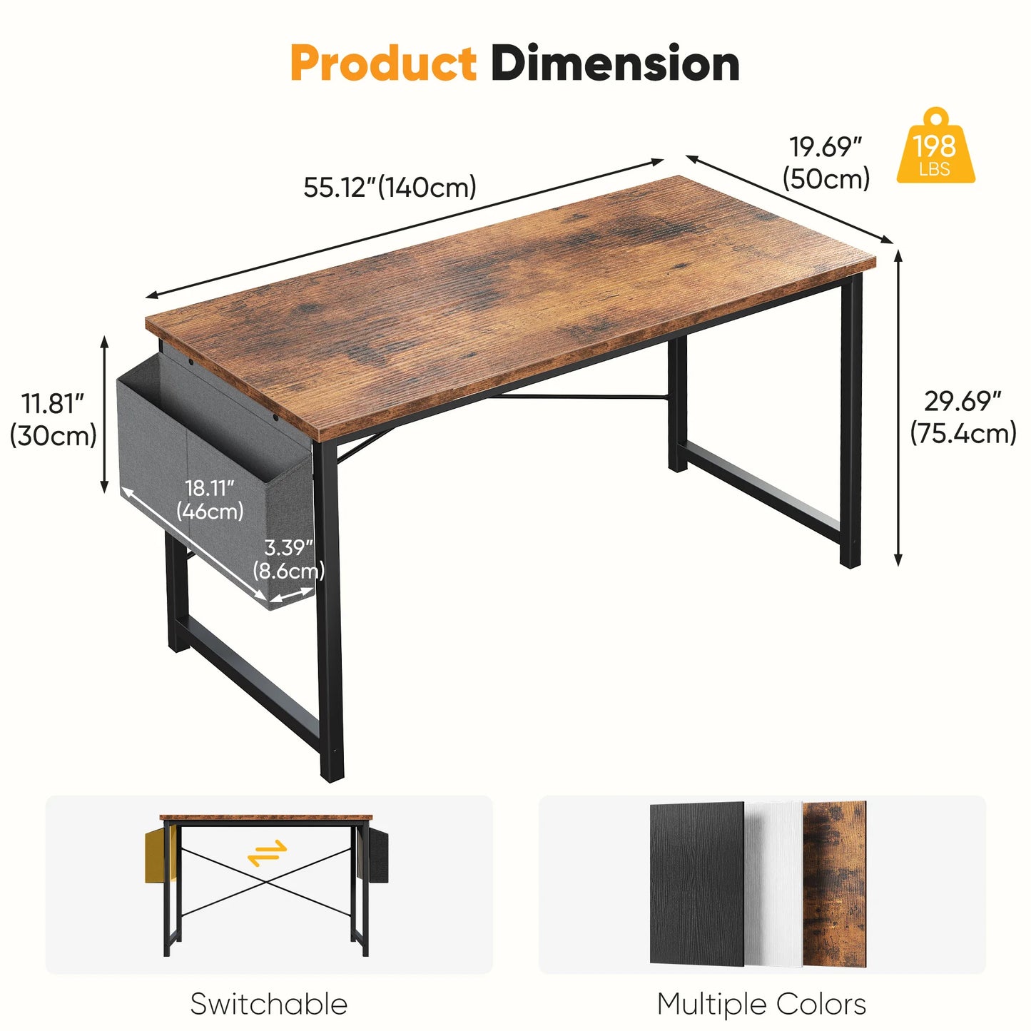 Computer Office Desk with Storage