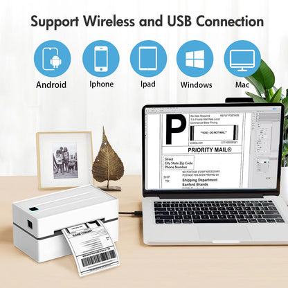 Thermal Label Printer No Ink Required 203DPI