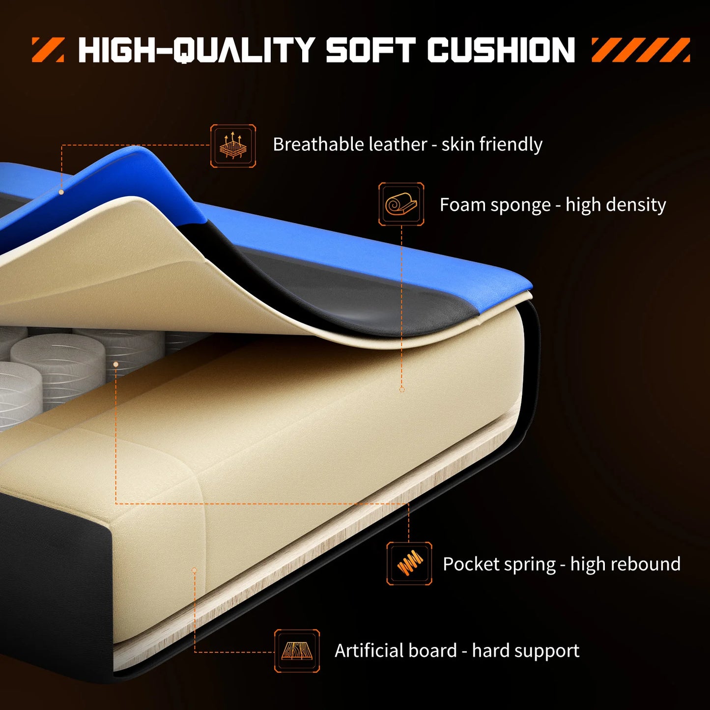 Ergonomic Racing Gaming Chair with Headrest