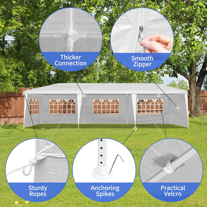 10'x30' Canopy Tent with 8 Removable Walls