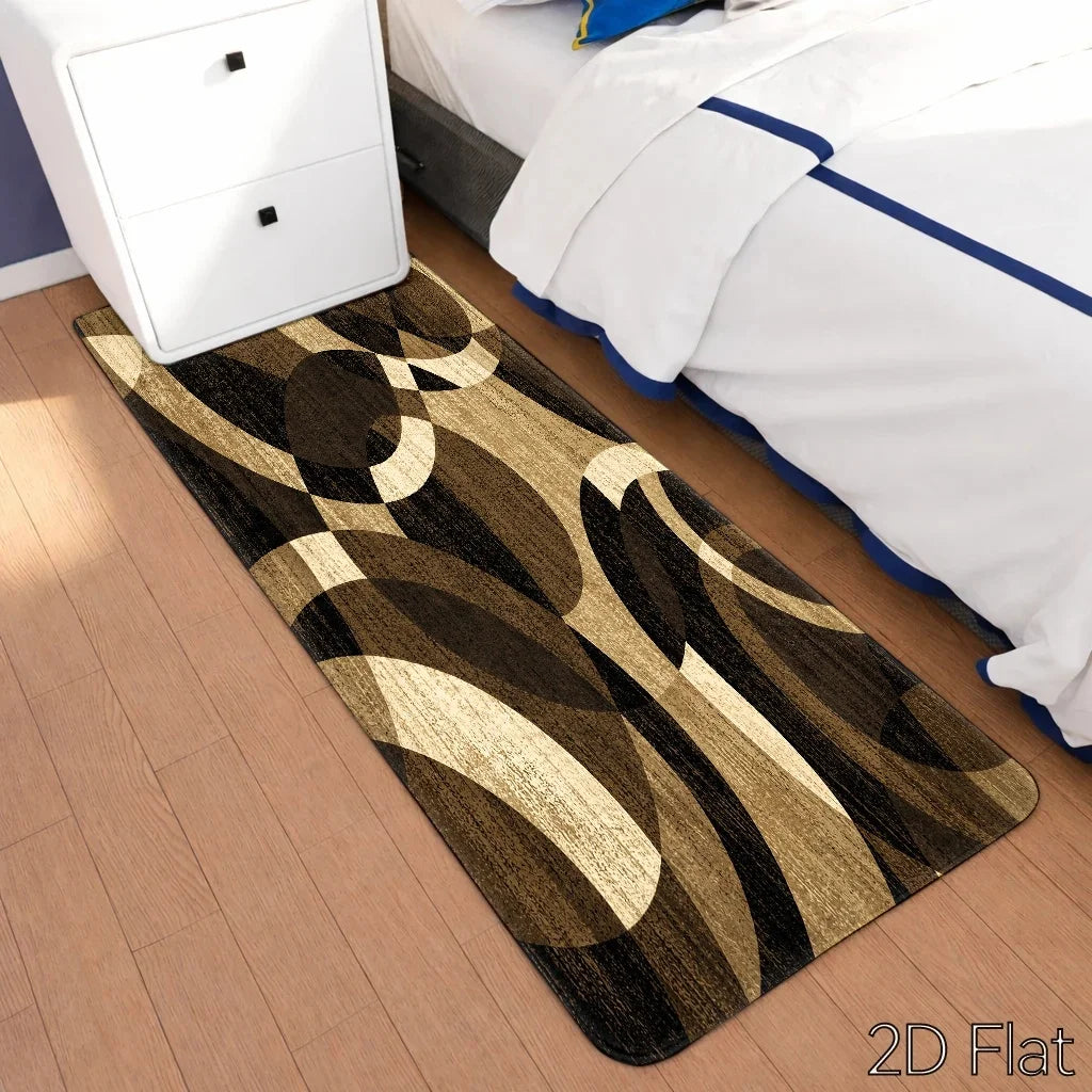 Machine Washable 2D Flat Decorative Area Rug
