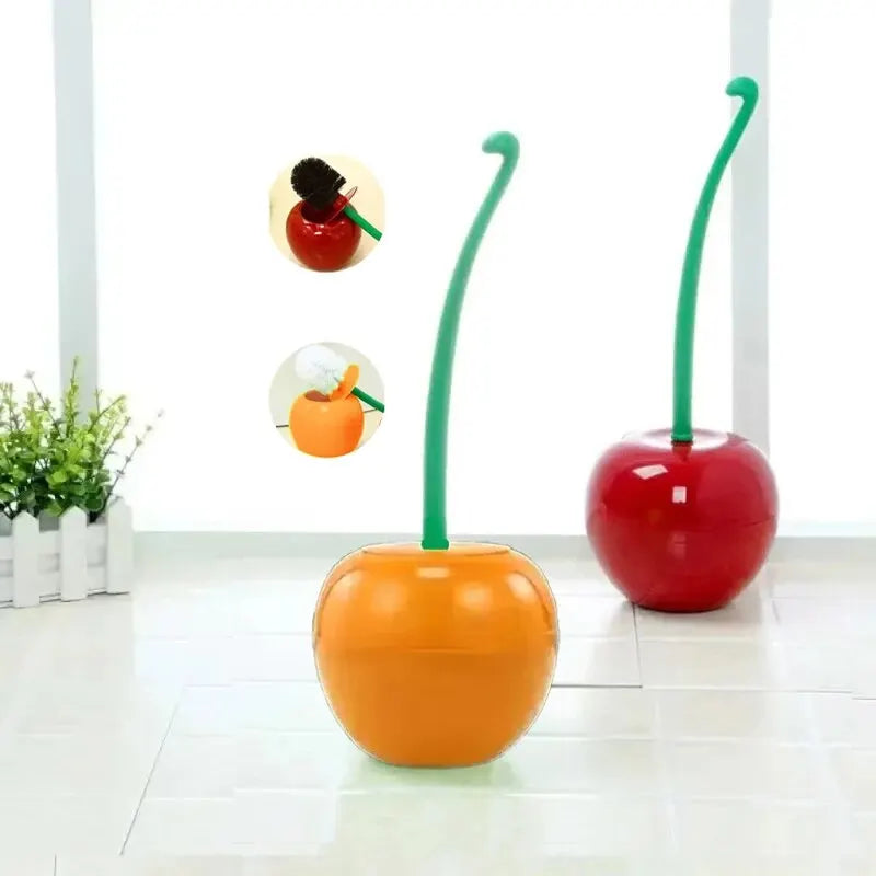 Cute Red Cherry Shape Toilet Brush Holder